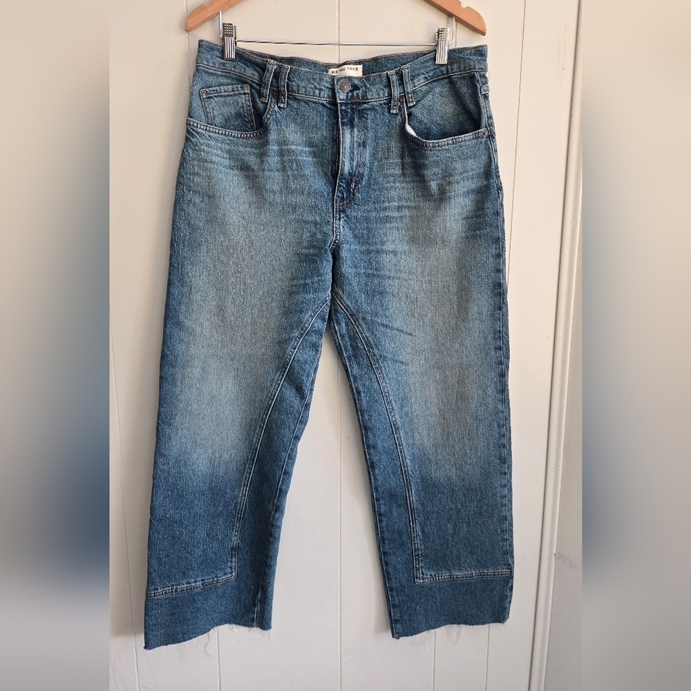 We The Free High-Rise Wide Leg Jeans Blue -Size 32